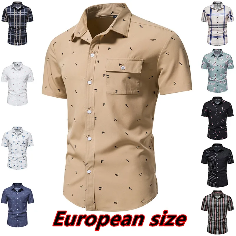 Summer New Men's Fashion Trend Printed Shirts Casual Shirts
Summer New Men's Fashion Trend Printed Shirts Casual Shirts