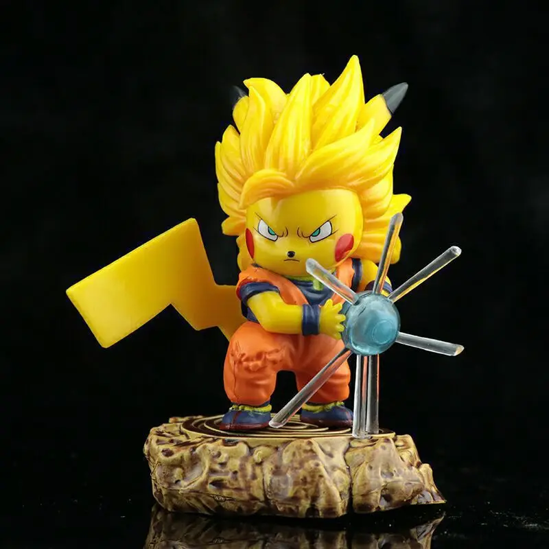 11Cm Dragon Ball Pikachu Cos Super Saiyan Action Figure Kawaii Models Table Office Decoration Accessories Handmade Kids Toy Gift
11Cm Dragon Ball Pikachu Cos Super Saiyan Action Figure Kawaii Models Table Office Decoration Accessories Handmade Kids Toy Gift