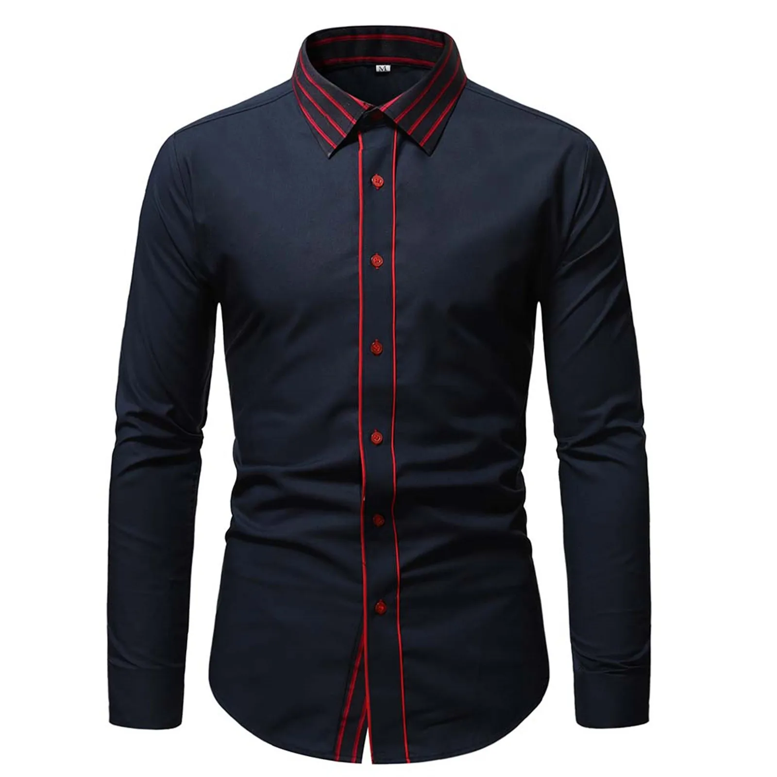 Men's Solid Color Top Shirt Matching Turndown Collar Long Sleeve Button Top Casual Formal Suit Spring Mid Neck Long Sleeve 
Men's Solid Color Top Shirt Matching Turndown Collar Long Sleeve Button Top Casual Formal Suit Spring Mid Neck Long Sleeve