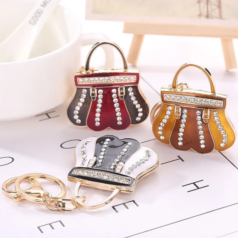 Korean Hot Sale Alloy Rhinestone Handbag Model Keychain Jewelry Ladies Bag Pendant Decoration Handmade Keychain
Korean Hot Sale Alloy Rhinestone Handbag Model Keychain Jewelry Ladies Bag Pendant Decoration Handmade Keychain