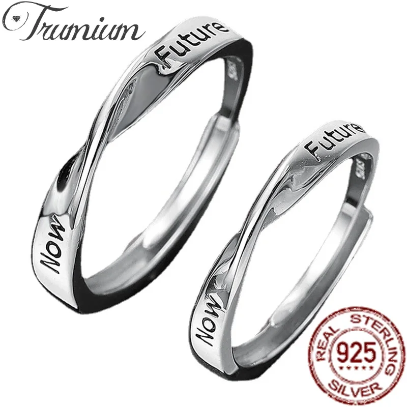 Trumium 925 Sterling Silver Mobius rings for Women and Men Romantic Couple Now Future Letter Adjustable Ring Trendy Jewelry
Trumium 925 Sterling Silver Mobius rings for Women and Men Romantic Couple Now Future Letter Adjustable Ring Trendy Jewelry