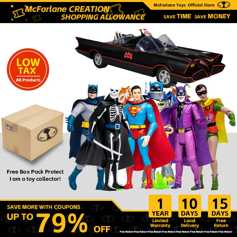 McFarlane Toys DC Retro: Batman 66 Wave 8 Bundle (7) 6" Figures W/Batmobile Vehicle Model Doll
McFarlane Toys DC Retro: Batman 66 Wave 8 Bundle (7) 6" Figures W/Batmobile Vehicle Model Doll