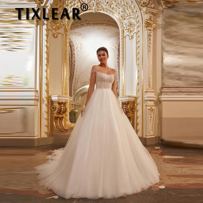 TIXLEAR Luxurious Princess Wedding Dress Bohemian Sceep Lace Sequins Bead Sleeve Bridal Gown Chapel Train Vestidos De Novia 2023
TIXLEAR Luxurious Princess Wedding Dress Bohemian Sceep Lace Sequins Bead Sleeve Bridal Gown Chapel Train Vestidos De Novia 2023