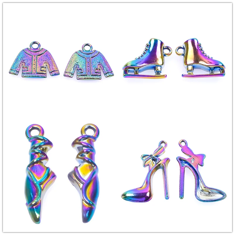 Shoes Charms For Jewelry Making Supplies DIY Rainbow Pendant Charm Handmade Necklace Earrings Component Metal Jewelry Findings
Shoes Charms For Jewelry Making Supplies DIY Rainbow Pendant Charm Handmade Necklace Earrings Component Metal Jewelry Findings