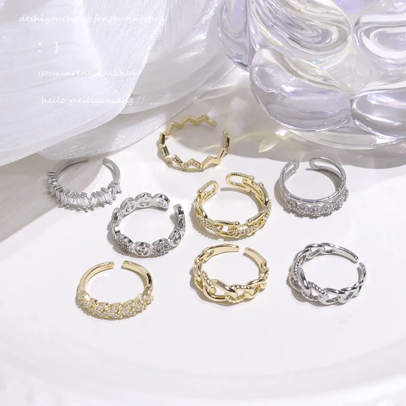 YADELAI Simple Style Ring Pure Copper Gold Plated Ring Women's Open-End Polished Index Finger Set Ring
YADELAI Simple Style Ring Pure Copper Gold Plated Ring Women's Open-End Polished Index Finger Set Ring