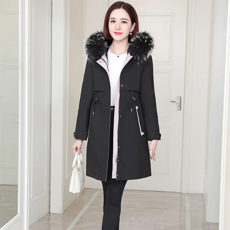 Raccoon Dog Fur Collar Pie Overcomes Women's 2022 New Rabbit Hair Liner Mid-length Hooded Fur Coat
Raccoon Dog Fur Collar Pie Overcomes Women's 2022 New Rabbit Hair Liner Mid-length Hooded Fur Coat