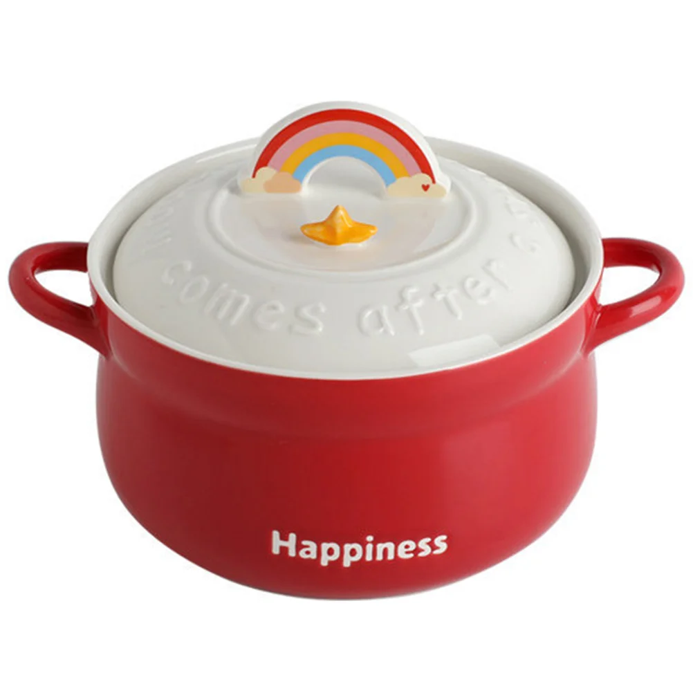 Delicate Ceramic Bowl Reusable Raman Bowel Household Soup Lid Kitchen Tableware Instant Ramen Binaural 
Delicate Ceramic Bowl Reusable Raman Bowel Household Soup Lid Kitchen Tableware Instant Ramen Binaural