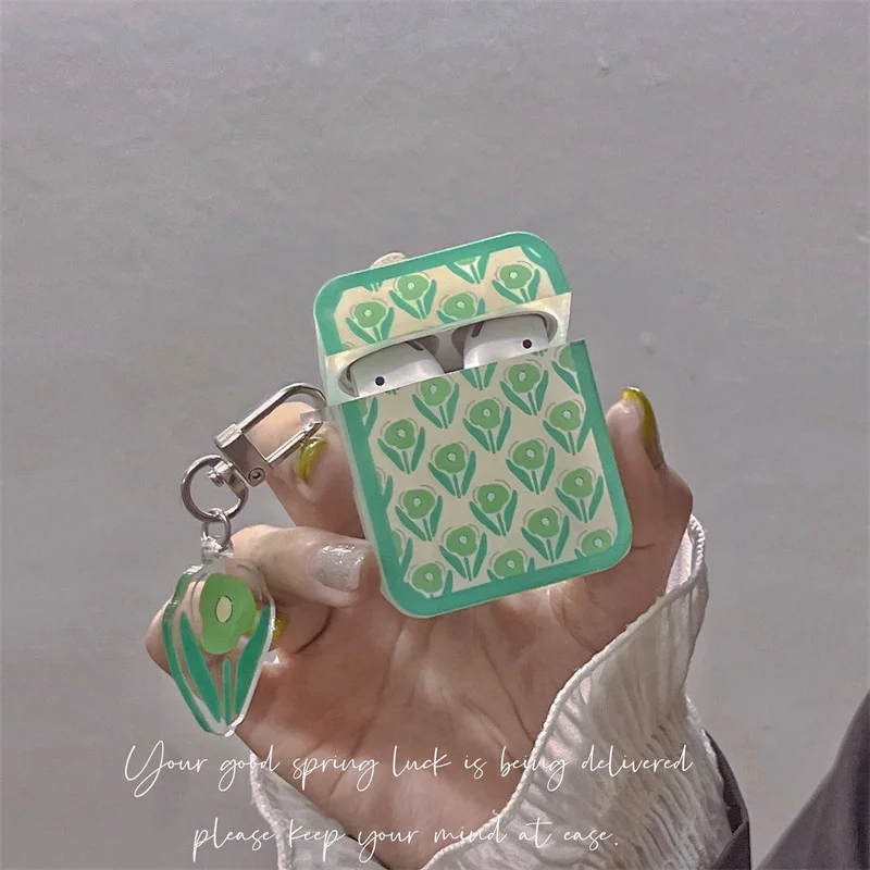 For AirPods 1 2 3 Pro Earphone Case Japanese Korean Style Sweet Cute Green Tulips Pendant Soft Anti-drop Bluetooth Earphone Case
For AirPods 1 2 3 Pro Earphone Case Japanese Korean Style Sweet Cute Green Tulips Pendant Soft Anti-drop Bluetooth Earphone Case