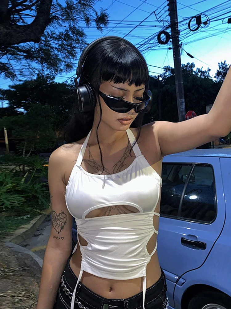 Женский ажурный укороченный топ, белая бандажная майка с лямкой на шее и открытой спиной, винтажная уличная одежда, лето 2022
Женский ажурный укороченный топ, белая бандажная майка с лямкой на шее и открытой спиной, винтажная уличная одежда, лето 2022