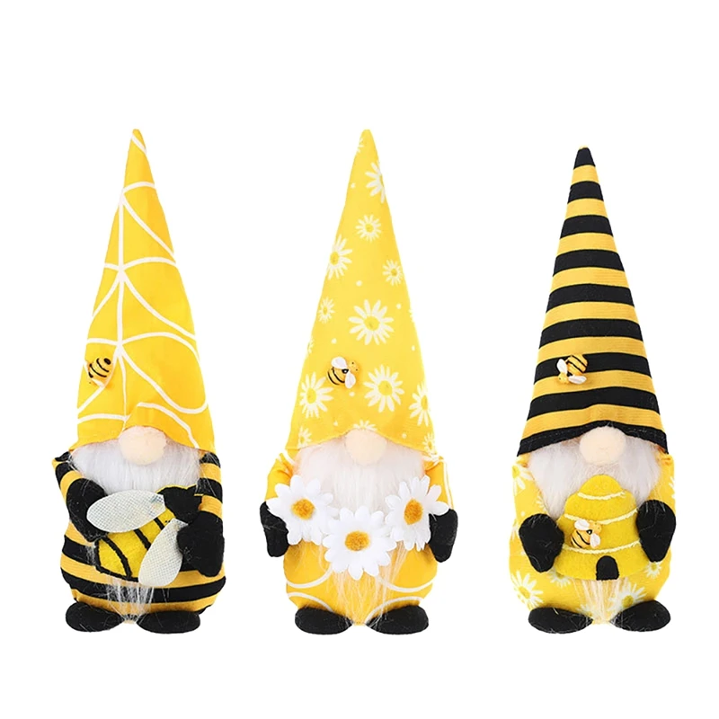 3 Pcs Bumble Bee Plush Gnome Decoration - Honey Bee Day Handmade Spring Scandinavian Tomte Nisse Swedish Elf Doll
3 Pcs Bumble Bee Plush Gnome Decoration - Honey Bee Day Handmade Spring Scandinavian Tomte Nisse Swedish Elf Doll