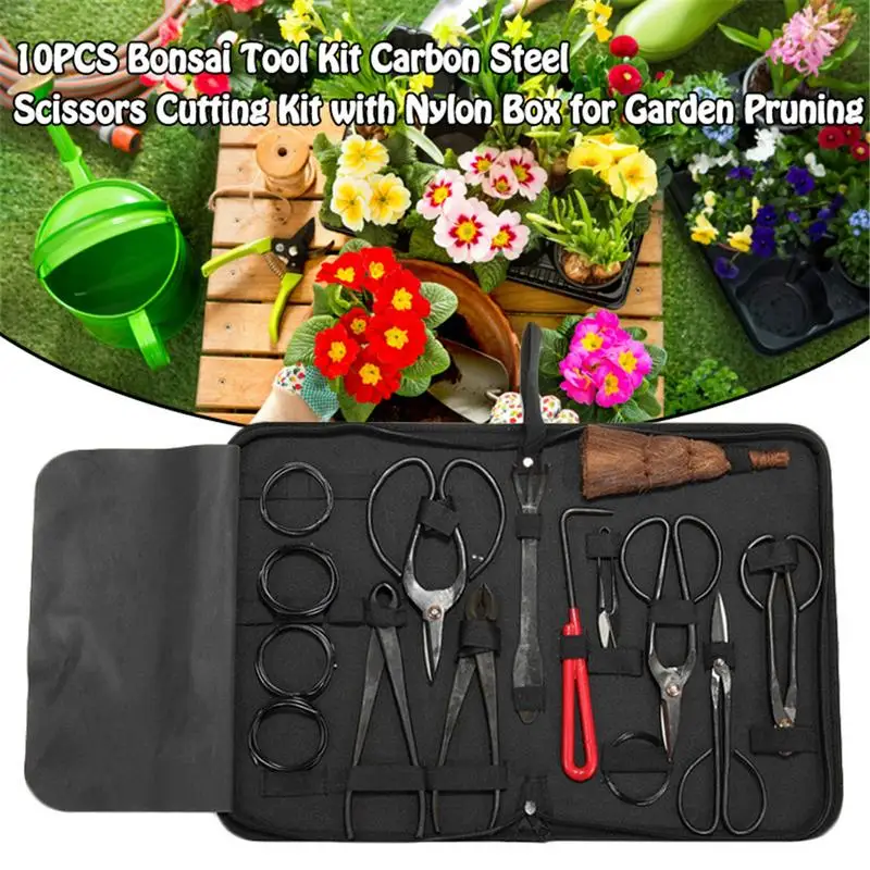 Bonsai Tool Kit 10 Pcs Take Care Set Bonsai Tree Pruning Scissors Grow Shape Portable Garden Yard Succulent Tools For Begineers
Bonsai Tool Kit 10 Pcs Take Care Set Bonsai Tree Pruning Scissors Grow Shape Portable Garden Yard Succulent Tools For Begineers