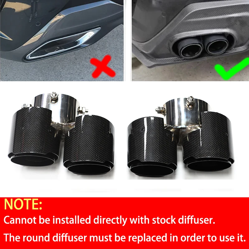 1 пара наконечников выхлопных газов из углеродного волокна для BMW 840i G14 G15 G16 Нержавеющая сталь Черный глушитель наконечник выхлопной системы насадка
1 пара наконечников выхлопных газов из углеродного волокна для BMW 840i G14 G15 G16 Нержавеющая сталь Черный глушитель наконечник выхлопной системы насадка