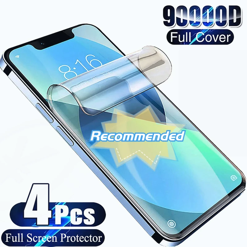 4Pcs Hydrogel Film Full Cover For iPhone 11 12 13 14 15 Pro Max Screen Protector For iPhone 14 15 Plus 13 Mini Screen Protective
4Pcs Hydrogel Film Full Cover For iPhone 11 12 13 14 15 Pro Max Screen Protector For iPhone 14 15 Plus 13 Mini Screen Protective