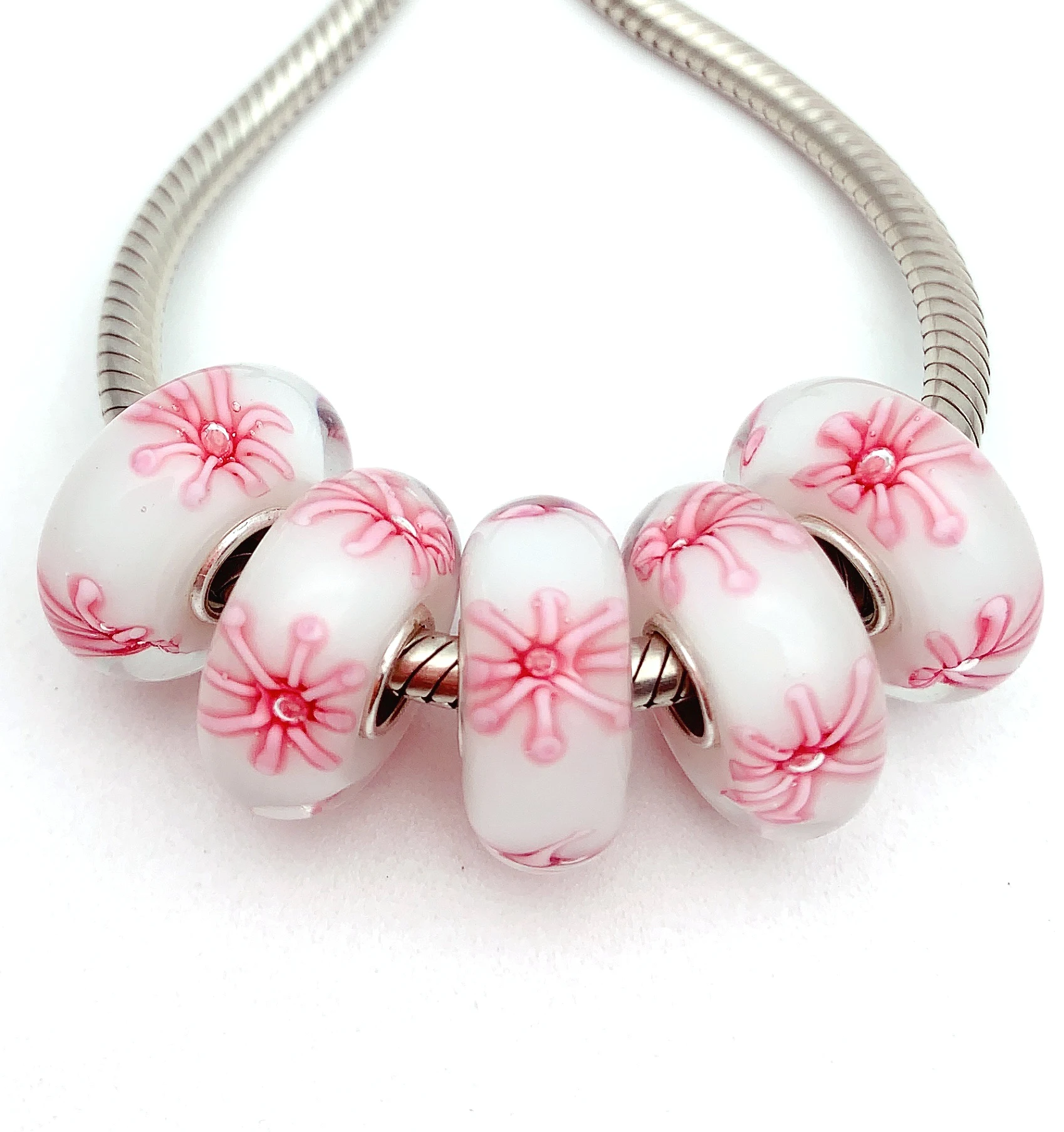 XHYG323 5X 100% Authenticity S925 Sterling Silver Beads Murano GlassBeads Fit European Charms Bracelet Diy Jewelry Lampwork
XHYG323 5X 100% Authenticity S925 Sterling Silver Beads Murano GlassBeads Fit European Charms Bracelet Diy Jewelry Lampwork