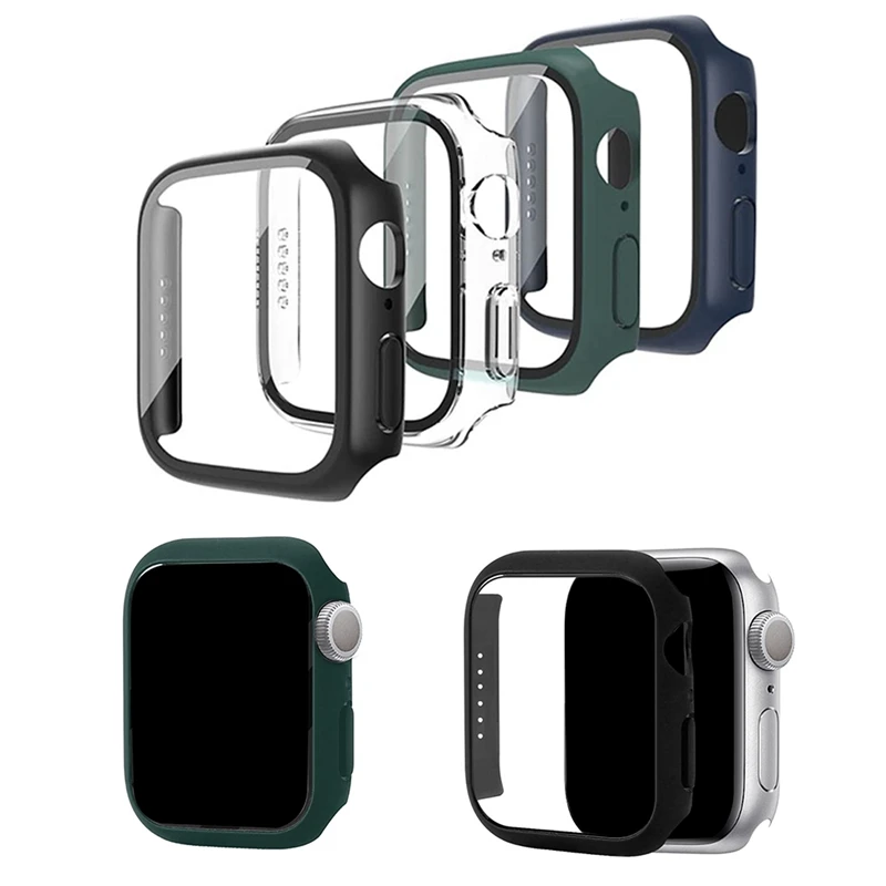 4 Pcs Tempered Glass Screen Protector Hard Shell Protective Case PC Protective Case For Apple Watch Series 7
4 Pcs Tempered Glass Screen Protector Hard Shell Protective Case PC Protective Case For Apple Watch Series 7