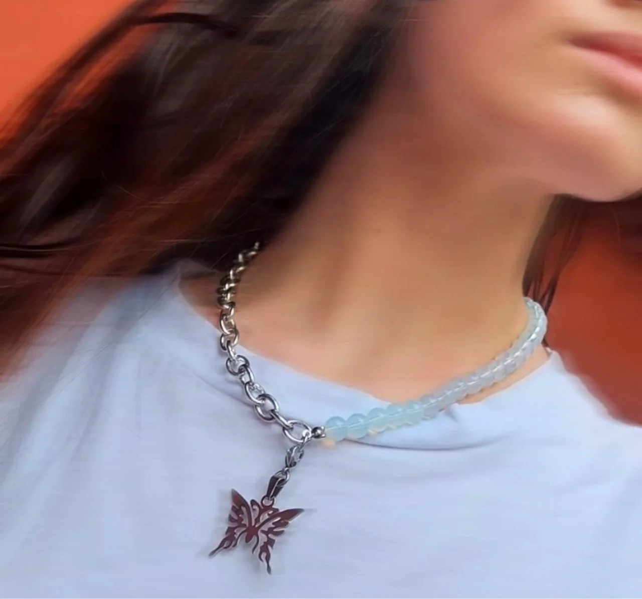 Stainless Steel Hollow Butterfly Pendant Necklace For Women Fashion Vintage Metal Beaded Splicing Chain Jewelry Kolye For Women
Stainless Steel Hollow Butterfly Pendant Necklace For Women Fashion Vintage Metal Beaded Splicing Chain Jewelry Kolye For Women