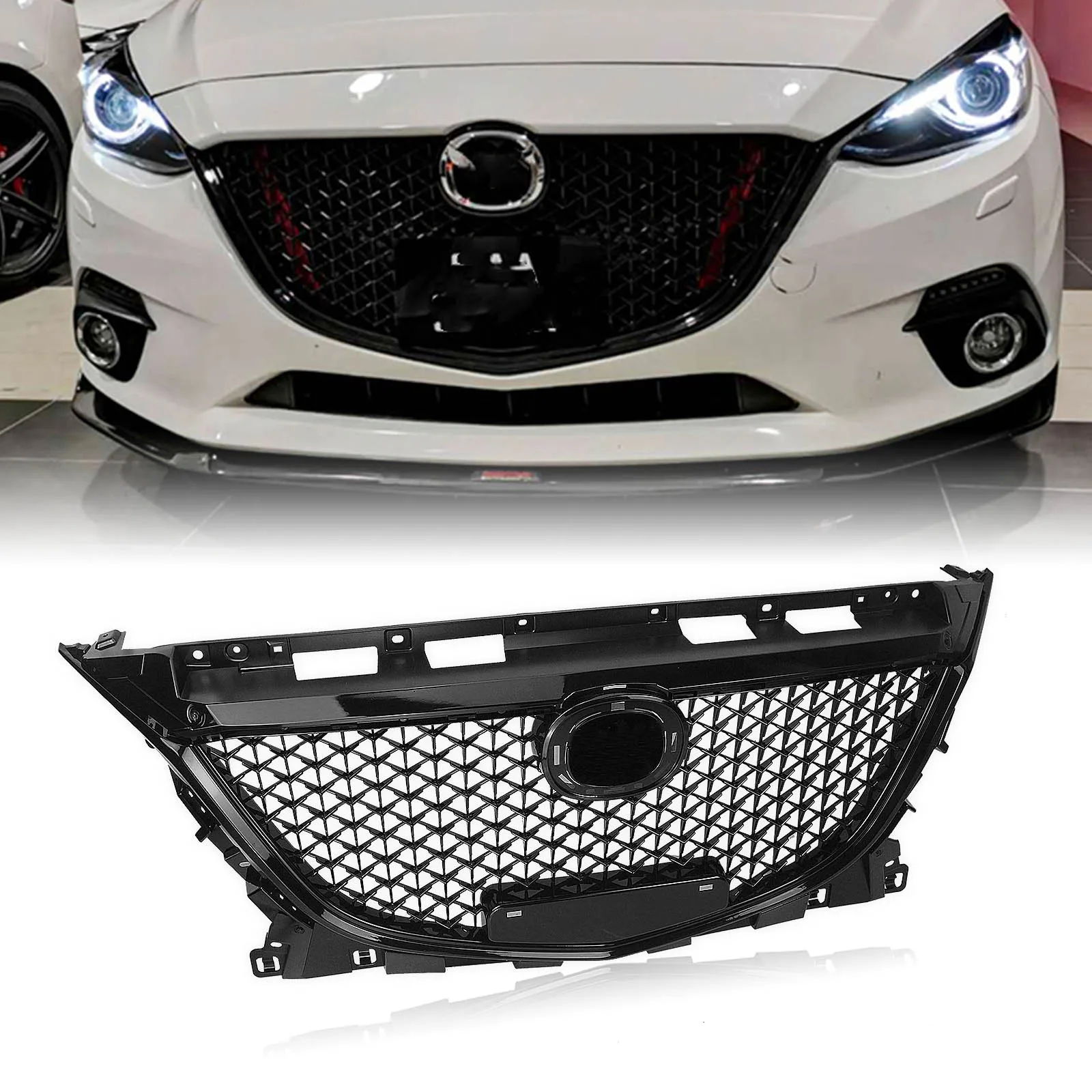 Решетка для Mazda 3 Axela 2014-2016, решетка для передней решетки с сотовым покрытием, черный комплект для замены кузова автомобиля, верхний бампер, фо...
Решетка для Mazda 3 Axela 2014-2016, решетка для передней решетки с сотовым покрытием, черный комплект для замены кузова автомобиля, верхний бампер, фо...