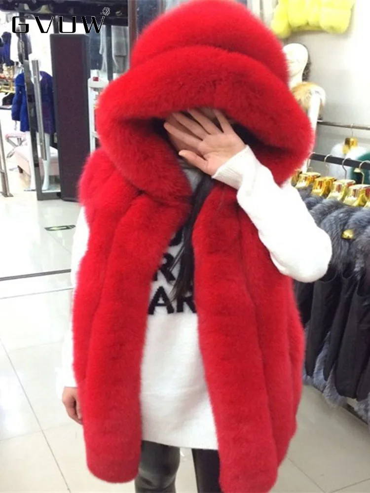 GVUW Winter New Hooded Luxury Fur Vest For Women Fashion Slim Fit Mid Length Imitation Fur Warm Coat Female Elegant 2023 17G2266
GVUW Winter New Hooded Luxury Fur Vest For Women Fashion Slim Fit Mid Length Imitation Fur Warm Coat Female Elegant 2023 17G2266