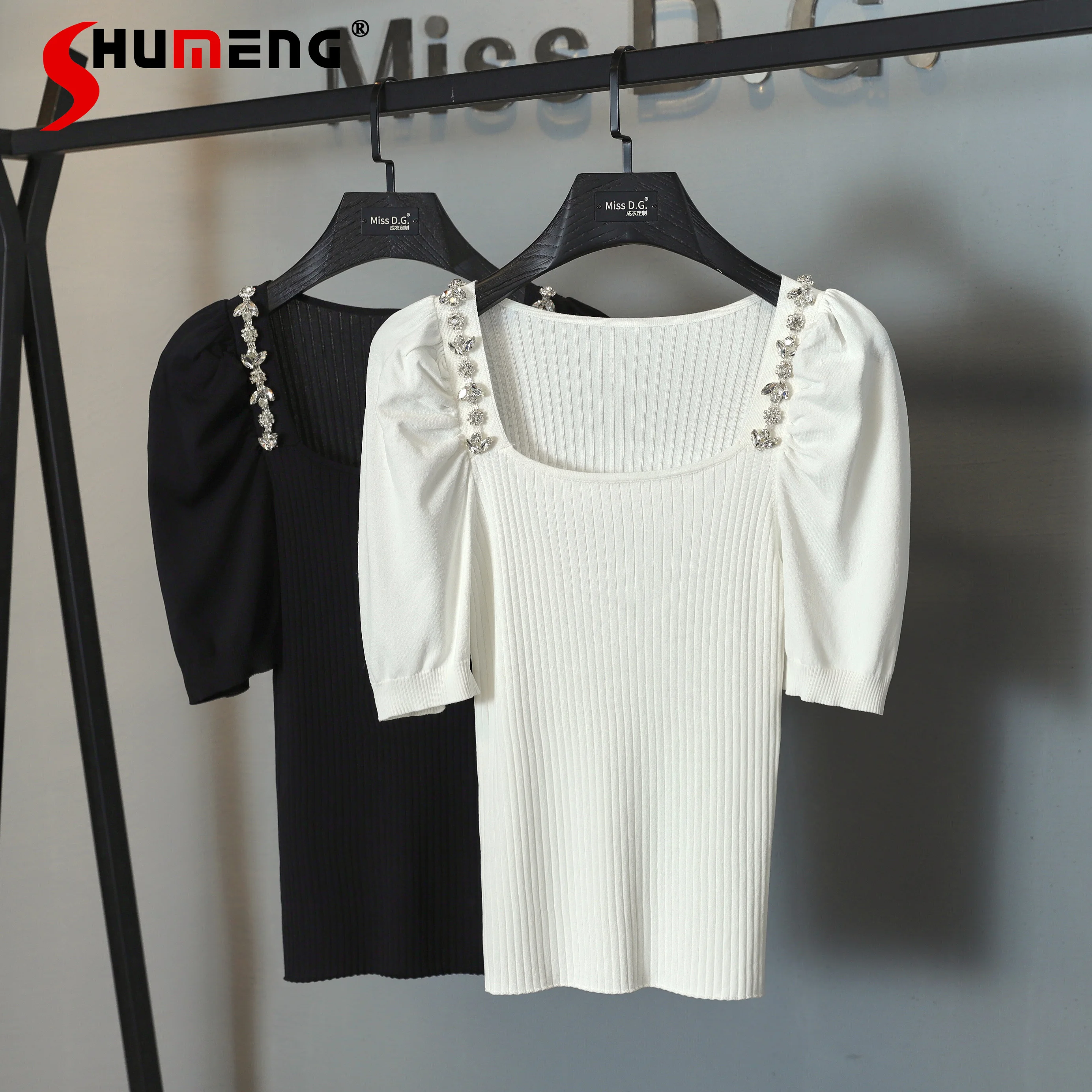 Женский Классический пуловер, простой однотонный вязаный свитер с квадратным вырезом и пышными рукавами, весна-лето 2022
Женский Классический пуловер, простой однотонный вязаный свитер с квадратным вырезом и пышными рукавами, весна-лето 2022