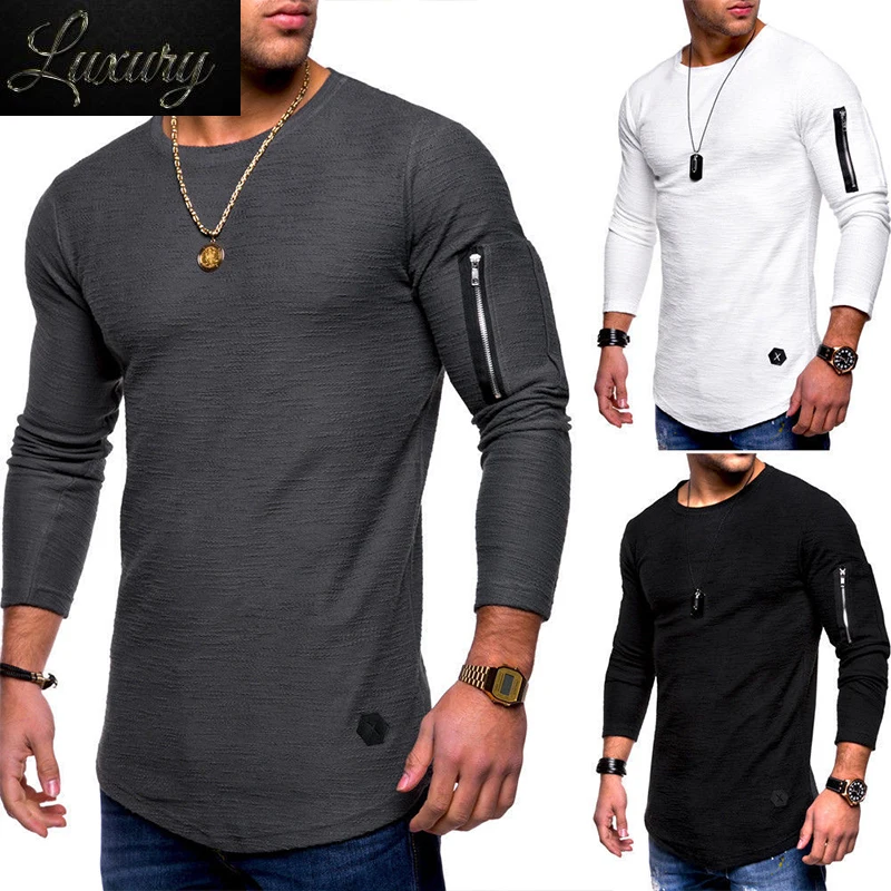 Long Sleeve T-Shirt Casual Summer Autumn Men's Tops Street Slim Fashion 2024 new 
Long Sleeve T-Shirt Casual Summer Autumn Men's Tops Street Slim Fashion 2024 new