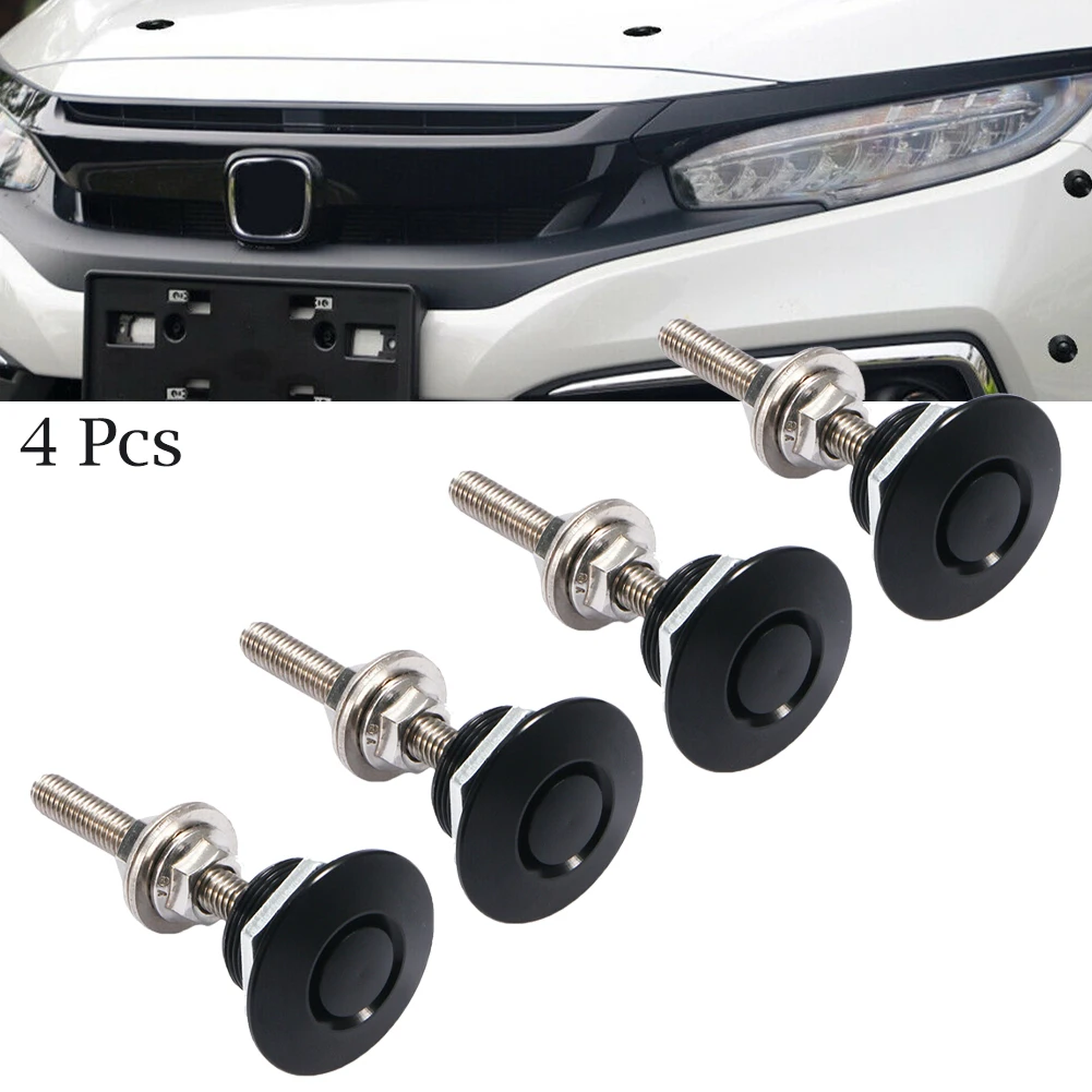 4pcs Universal Aluminum Black Push Button Billet Quick Release Car Front Bumper Hood Pin Engine Bonnet Lock Latch Clip Body Kits
4pcs Universal Aluminum Black Push Button Billet Quick Release Car Front Bumper Hood Pin Engine Bonnet Lock Latch Clip Body Kits