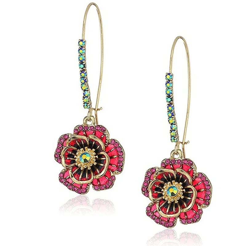 2022 Fashion Jewelry Rose Dangle Earrings For Women Vintage Rhinestone Flowers Dangle Earring Weddings Engagement Party Jewelry
2022 Fashion Jewelry Rose Dangle Earrings For Women Vintage Rhinestone Flowers Dangle Earring Weddings Engagement Party Jewelry
