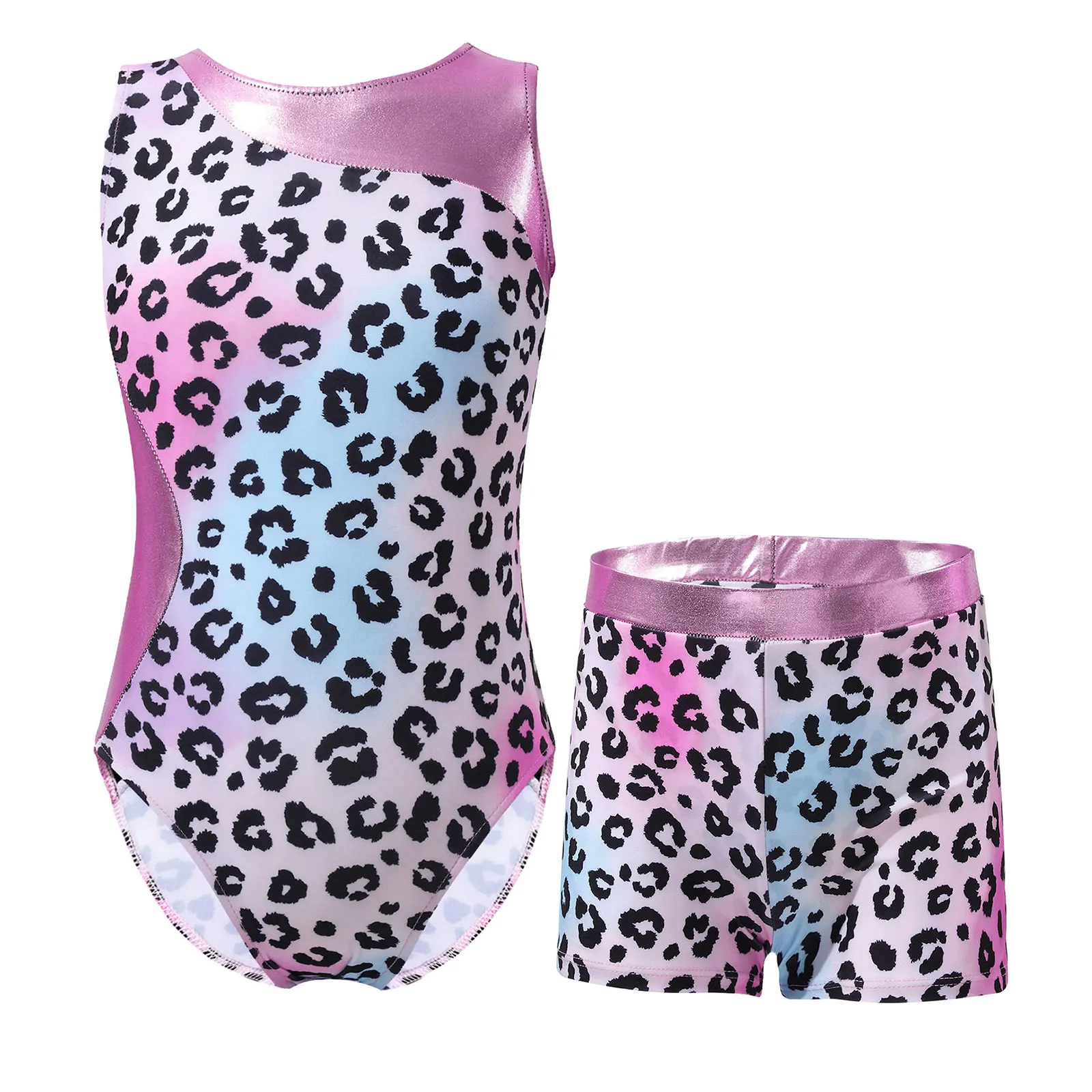 Child Girls Printed Dance Gymnastic Outfit Sleeveless Bodysuit with Shorts Ballet Leotard Training Stage Performance Dancewear
Child Girls Printed Dance Gymnastic Outfit Sleeveless Bodysuit with Shorts Ballet Leotard Training Stage Performance Dancewear