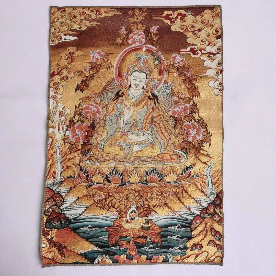 36" Tibet Tibetan Cloth Silk Guru Padmasambhava Rinpoche Tangka Thangka Mural
36" Tibet Tibetan Cloth Silk Guru Padmasambhava Rinpoche Tangka Thangka Mural