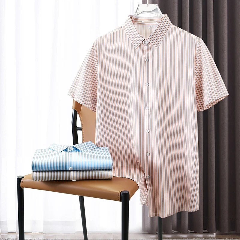 2023 Summer New Casual Shirt Men's Short Sleeve Fashion Striped Half Sleeve Top High-End Non-Ironing Anti-Wrinkle Seamless Shirt
2023 Summer New Casual Shirt Men's Short Sleeve Fashion Striped Half Sleeve Top High-End Non-Ironing Anti-Wrinkle Seamless Shirt
