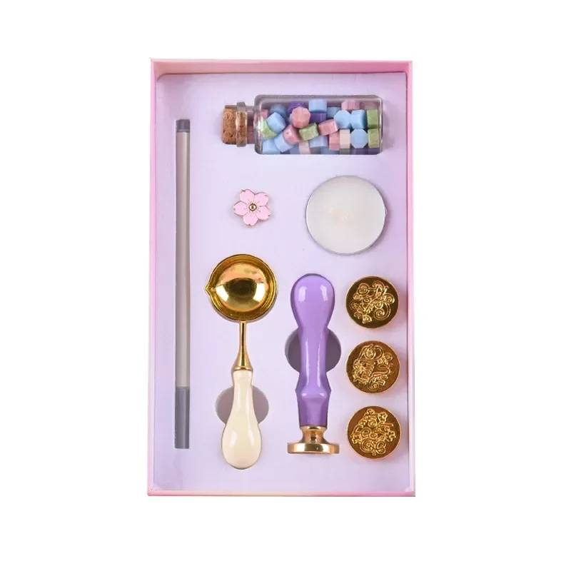 Hand Account Sakura Lacquer Wax Set Wooden Handle Seal Creative Gift Sakura Seal Wax Set Wooden Spoon
Hand Account Sakura Lacquer Wax Set Wooden Handle Seal Creative Gift Sakura Seal Wax Set Wooden Spoon