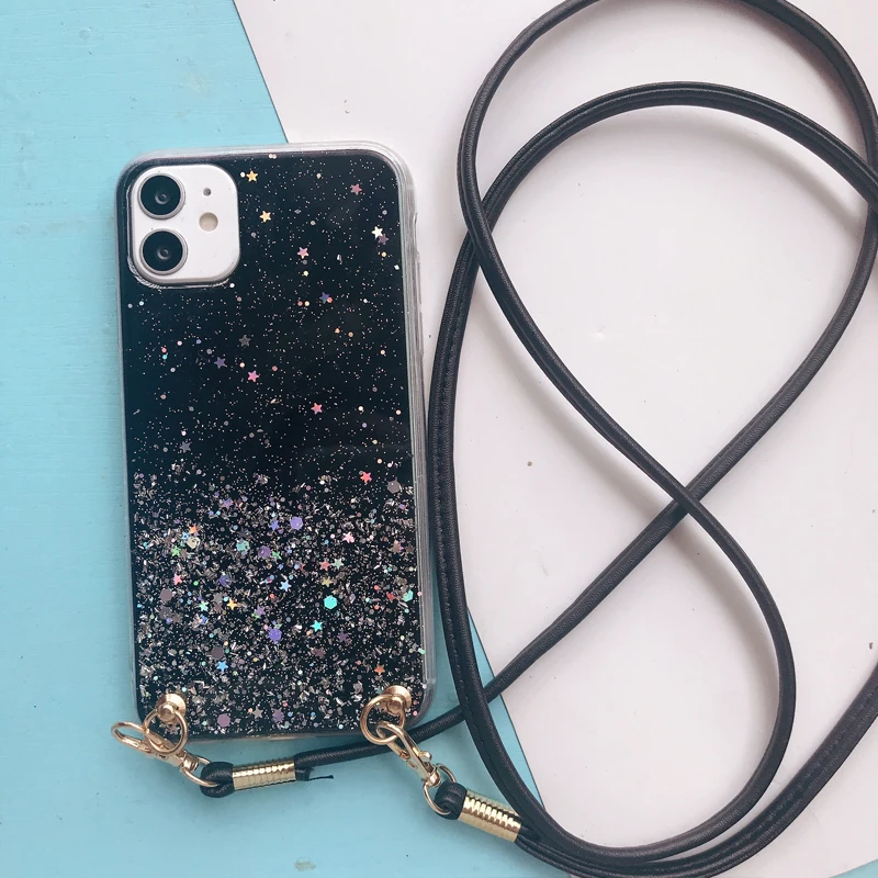 Glitter Crossbody Strap Cord Chain Soft Phone Case For iPhone 13 11 12 Pro Max Mini 8 7 6 6s Plus Xr X Xs SE 2020 Lanyard Cover
Glitter Crossbody Strap Cord Chain Soft Phone Case For iPhone 13 11 12 Pro Max Mini 8 7 6 6s Plus Xr X Xs SE 2020 Lanyard Cover