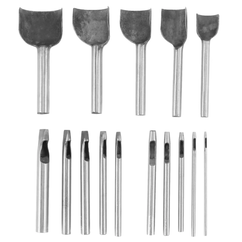 15 Pieces Leather Craft Tools Half-Round Cutter Punch Round and Oval Shape Hole Punch Cutter Belt Watch Band Gasket Hollow Leath
15 Pieces Leather Craft Tools Half-Round Cutter Punch Round and Oval Shape Hole Punch Cutter Belt Watch Band Gasket Hollow Leath