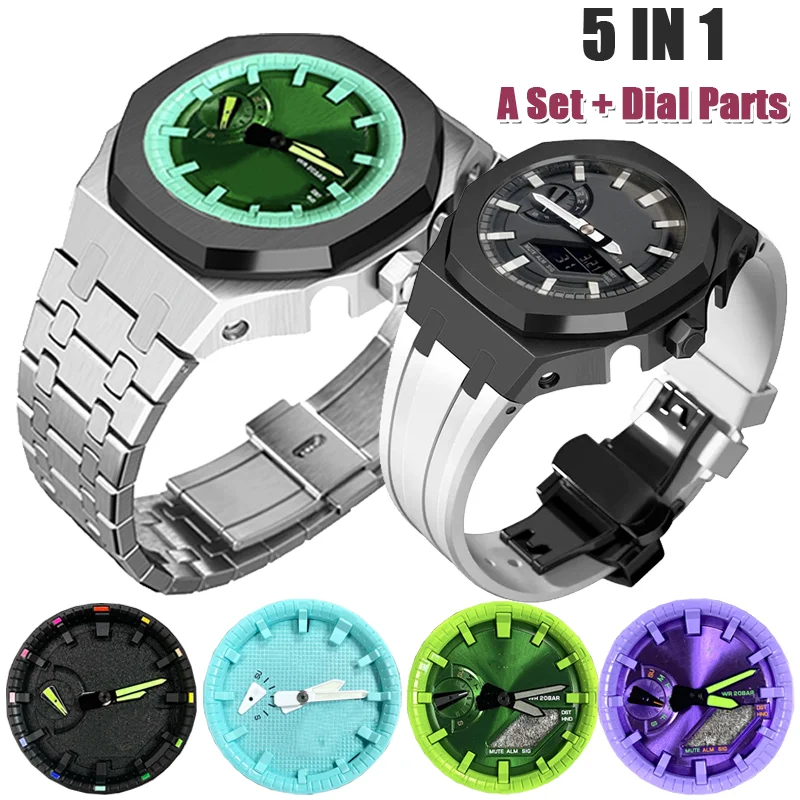 Gen5 Casioak Luminous Hour Marker 5 In 1 Mod Kit for GA2100 GA2110 Dial Ring DIY Watch Scale Ring Index Dial Watch Accessories
Gen5 Casioak Luminous Hour Marker 5 In 1 Mod Kit for GA2100 GA2110 Dial Ring DIY Watch Scale Ring Index Dial Watch Accessories
