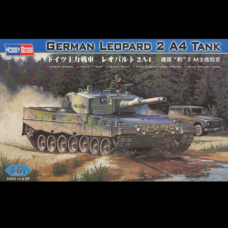 1/35 FRG современный Леопардовый основной боевой танк 2A4 82401 пластиковая Сборная модель
1/35 FRG современный Леопардовый основной боевой танк 2A4 82401 пластиковая Сборная модель