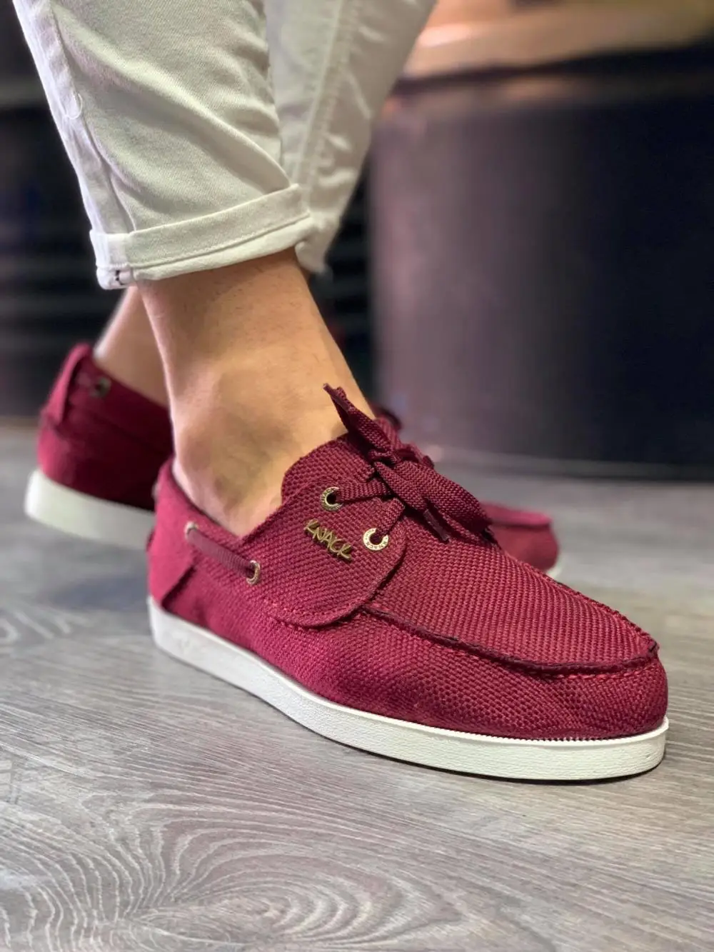 Knack Men's Shoes Claret Red Color Lace Up Closure Linen Fabric Autumn Season Burgundy Slip On Fashion Wedding Office Orthopedic Breathable Sneakers Comfortable Gentlemen Lightweight Solid New Brand Flat Hot Sale 008
Knack Men's Shoes Claret Red Color Lace Up Closure Linen Fabric Autumn Season Burgundy Slip On Fashion Wedding Office Orthopedic Breathable Sneakers Comfortable Gentlemen Lightweight Solid New Brand Flat Hot Sale 008