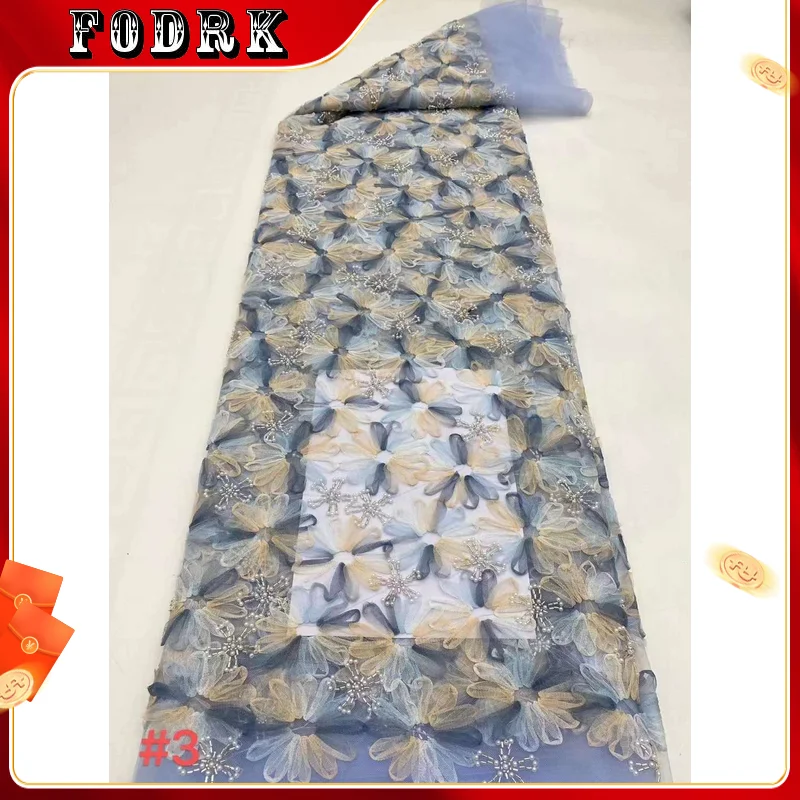 High-end African Beads Lace Fabric Dubai Sequins 3D Embroidered Flower Fabric for Evening Party Dress Nigerian Fabrics
High-end African Beads Lace Fabric Dubai Sequins 3D Embroidered Flower Fabric for Evening Party Dress Nigerian Fabrics