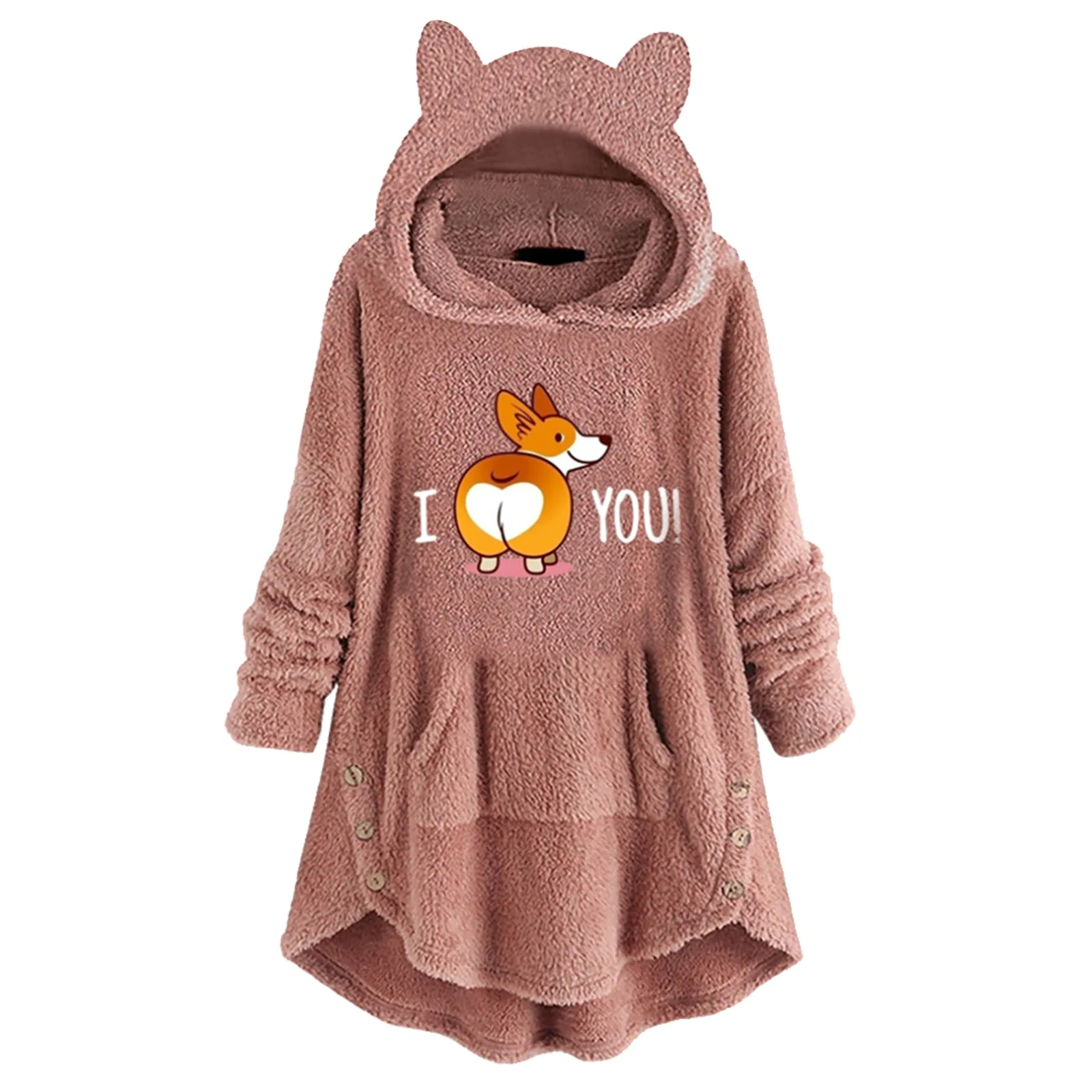 Women Pocket Cat Ear Hoodie Fleece Sweatshirt Button Classic Cute Printing Long Women Zip up Hoodie Zip Hoodies for Women
Women Pocket Cat Ear Hoodie Fleece Sweatshirt Button Classic Cute Printing Long Women Zip up Hoodie Zip Hoodies for Women