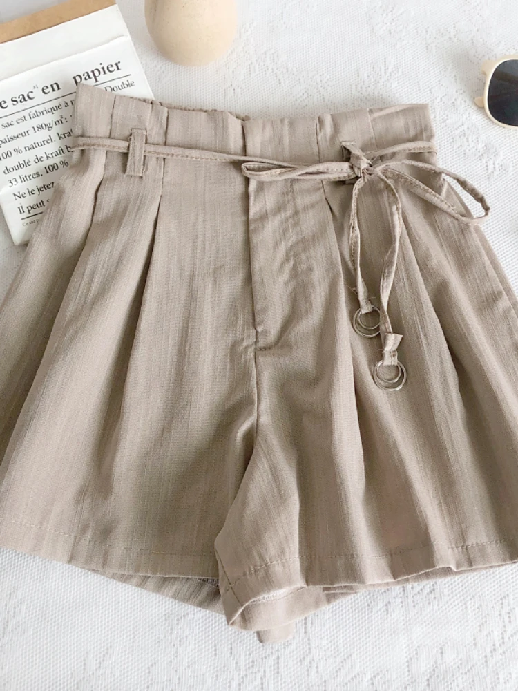FTLZZ New Summer Women Casual High Waist Lace-up Shorts Female Fashion Solid Color Wide Leg Shorts
FTLZZ New Summer Women Casual High Waist Lace-up Shorts Female Fashion Solid Color Wide Leg Shorts
