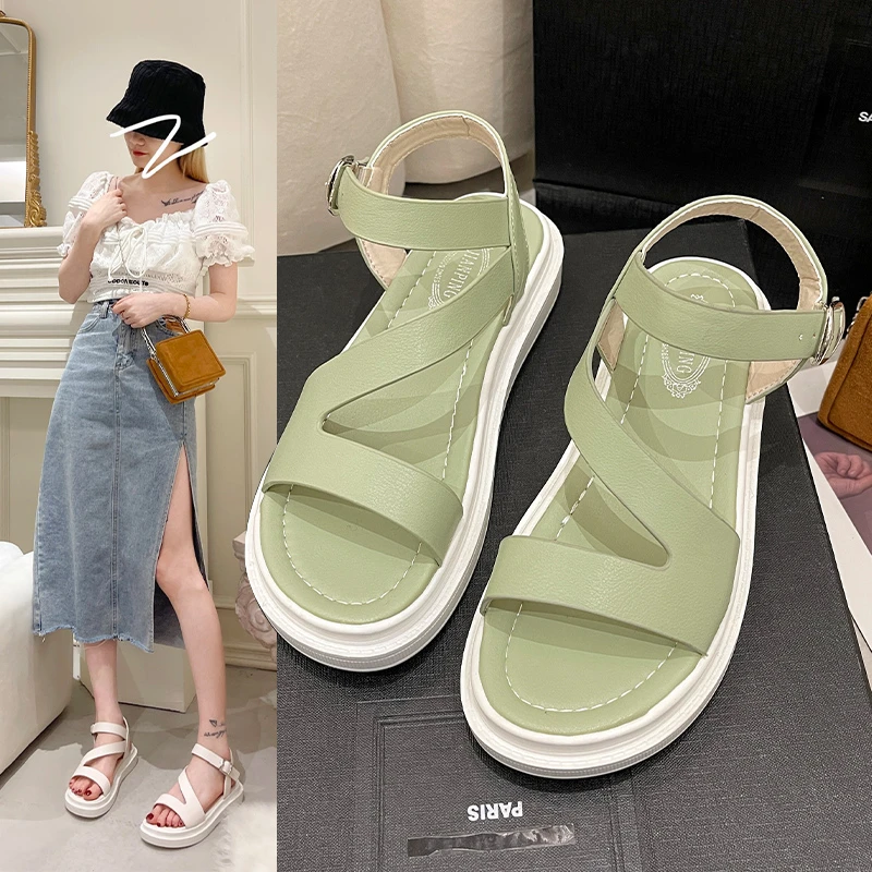 2023 Sandals All-Match Ladies Shoes Summer Buckle Strap Open Toe Suit Female Beige Women's Heels New Peep Black Outside Girls Lo
2023 Sandals All-Match Ladies Shoes Summer Buckle Strap Open Toe Suit Female Beige Women's Heels New Peep Black Outside Girls Lo