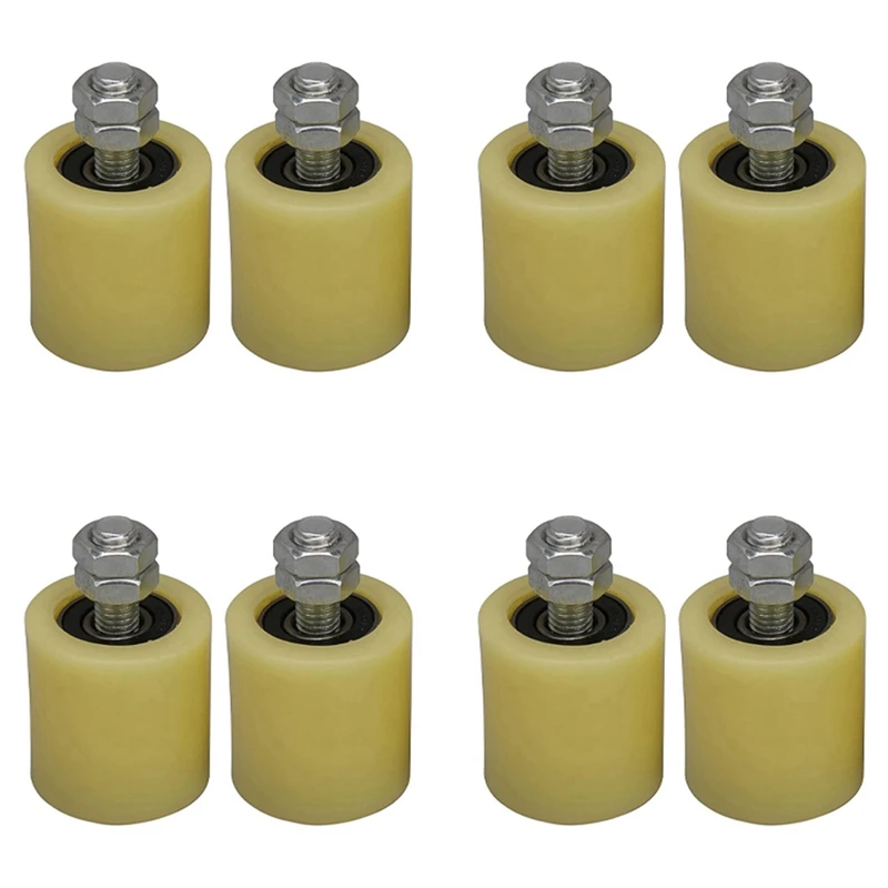 8PCS 48X50mm Yellow Silver Nylon Steel Flat Roller Bearing Guiding Wheel 6201 M12 Screw For Electric Door Sliding Gate
8PCS 48X50mm Yellow Silver Nylon Steel Flat Roller Bearing Guiding Wheel 6201 M12 Screw For Electric Door Sliding Gate