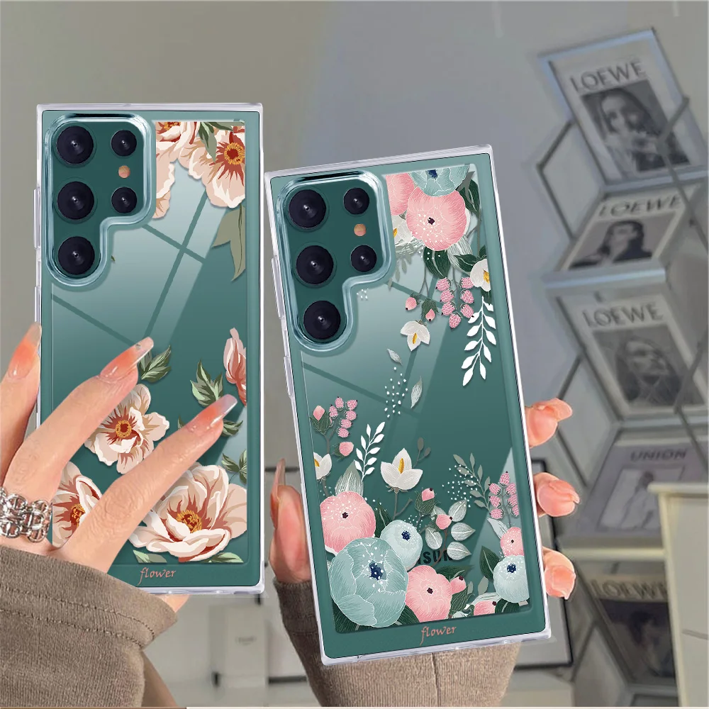 Back Shell Covers For SAMSUNG Galaxy S22 Flower Phone Case Coque for Samsung S22Ultra S22Plus Luxury Transparent PC+TPU Fundas
Back Shell Covers For SAMSUNG Galaxy S22 Flower Phone Case Coque for Samsung S22Ultra S22Plus Luxury Transparent PC+TPU Fundas