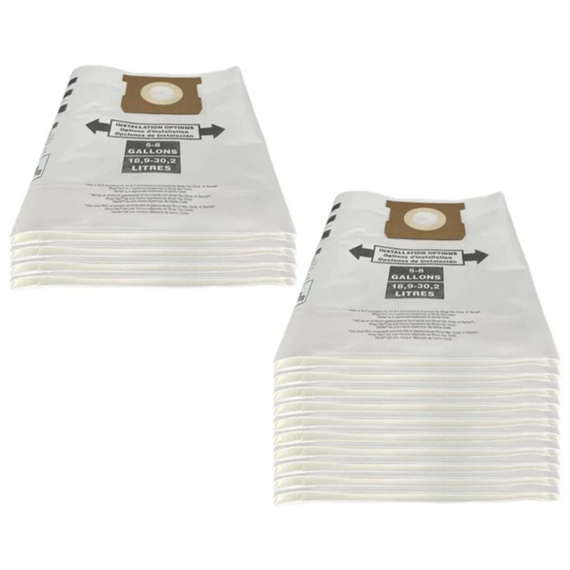14 Pcs Universal Dry Vac Dust Bag 5 To 8 Gallon Vacuum Cleaners For Shop Vac 5-8 Gallon Ridgid VF Dust Bags
14 Pcs Universal Dry Vac Dust Bag 5 To 8 Gallon Vacuum Cleaners For Shop Vac 5-8 Gallon Ridgid VF Dust Bags