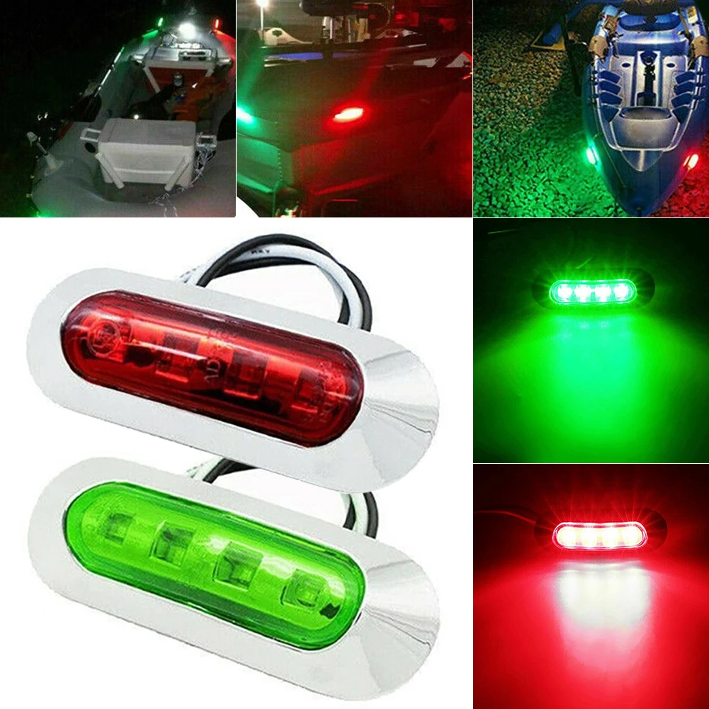 2 Pieces LED Boat Navigation Light Waterproof Bow Pontoon Stern Light 12-24V Red Green
2 Pieces LED Boat Navigation Light Waterproof Bow Pontoon Stern Light 12-24V Red Green
