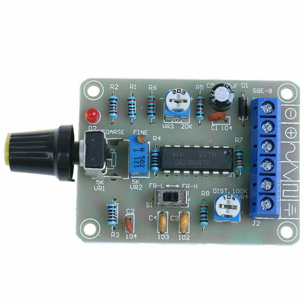 ICL8038 Monolithic Function Signal Generator Module Sine Square Triangle Waves Welded Electronic DIY 50-5KHz 12V DC
ICL8038 Monolithic Function Signal Generator Module Sine Square Triangle Waves Welded Electronic DIY 50-5KHz 12V DC
