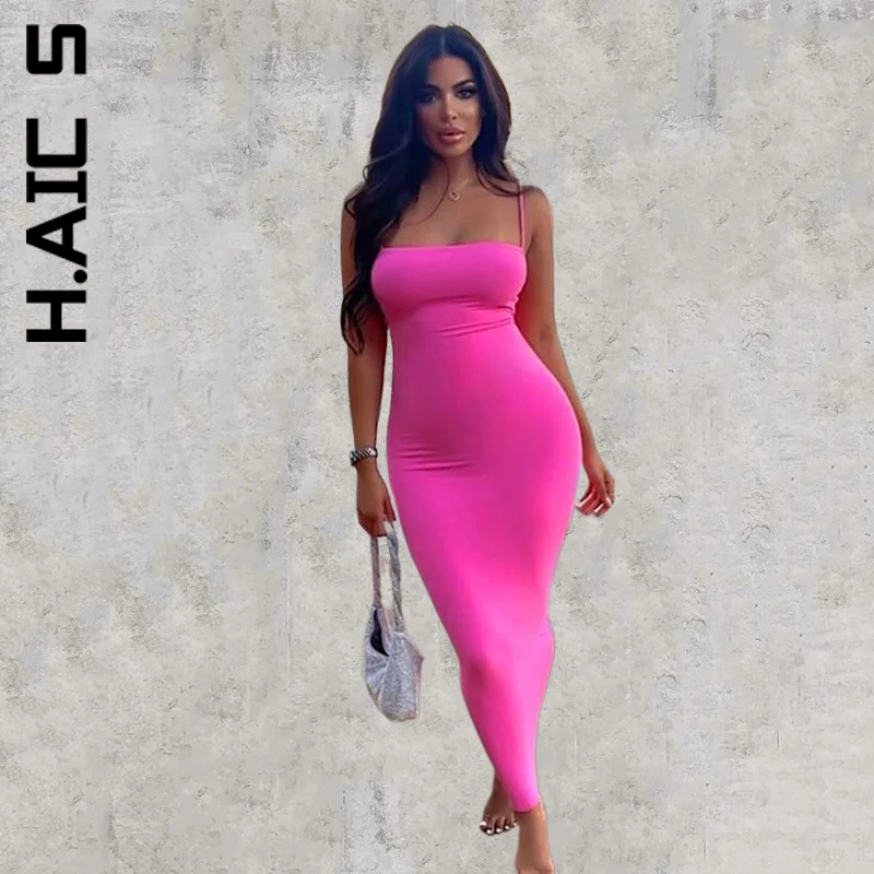 H.Aic S Dress Fashion Women Elastic Spaghetti Strap Bodycon Dress Slim Streetwear Girl Holiday Clothing Vestidos Female
H.Aic S Dress Fashion Women Elastic Spaghetti Strap Bodycon Dress Slim Streetwear Girl Holiday Clothing Vestidos Female