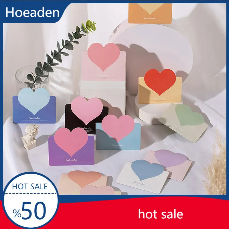10Pcs Heart Shaped Blessing Greeting Card Valentine's Day Gift Card Wedding Invitations Card Romantic Birthday Thank You Cards
10Pcs Heart Shaped Blessing Greeting Card Valentine's Day Gift Card Wedding Invitations Card Romantic Birthday Thank You Cards