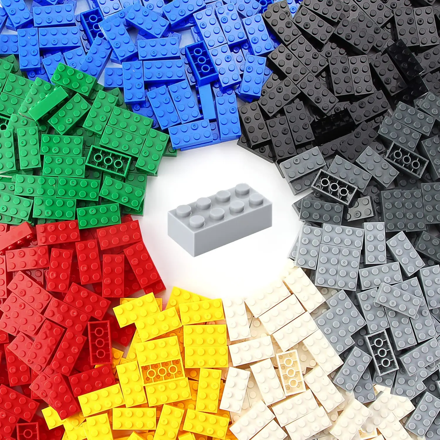 

40pcs 2*4 Dots Thick Bricks Educational Creative DIY Bulk Set Building Blocks 2x4 Dots Size Compatible with 3001 Classic Parts