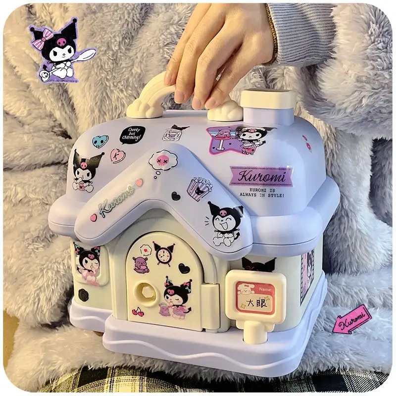 Cute Sanrio Kuromi Creative Piggy Bank Fun Small House Cartoon Children's Toys Birthday Girls Room Decoration Tabletop Ornament 
Cute Sanrio Kuromi Creative Piggy Bank Fun Small House Cartoon Children's Toys Birthday Girls Room Decoration Tabletop Ornament