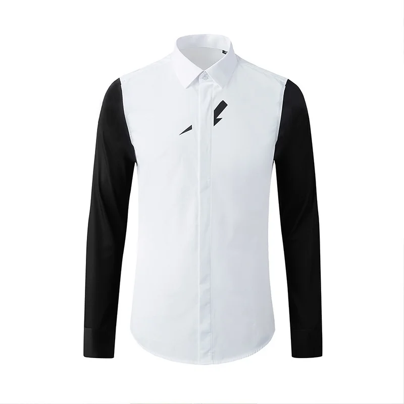 

2023 Men Classic New NEIL BARRETT thunderbolt Fashion Cotton Casual Shirts Shirt high quality Pocket Short sleeves S 3XL #A609
