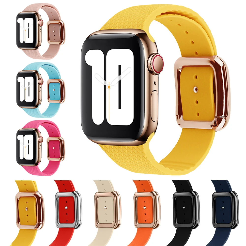 

Modern Style Leather Loop Strap For Apple Watch 8 7 Band 49mm 41mm 45mm Bracelet iWatch series 8 6 SE 42/38mm 40/44mm Wristbands